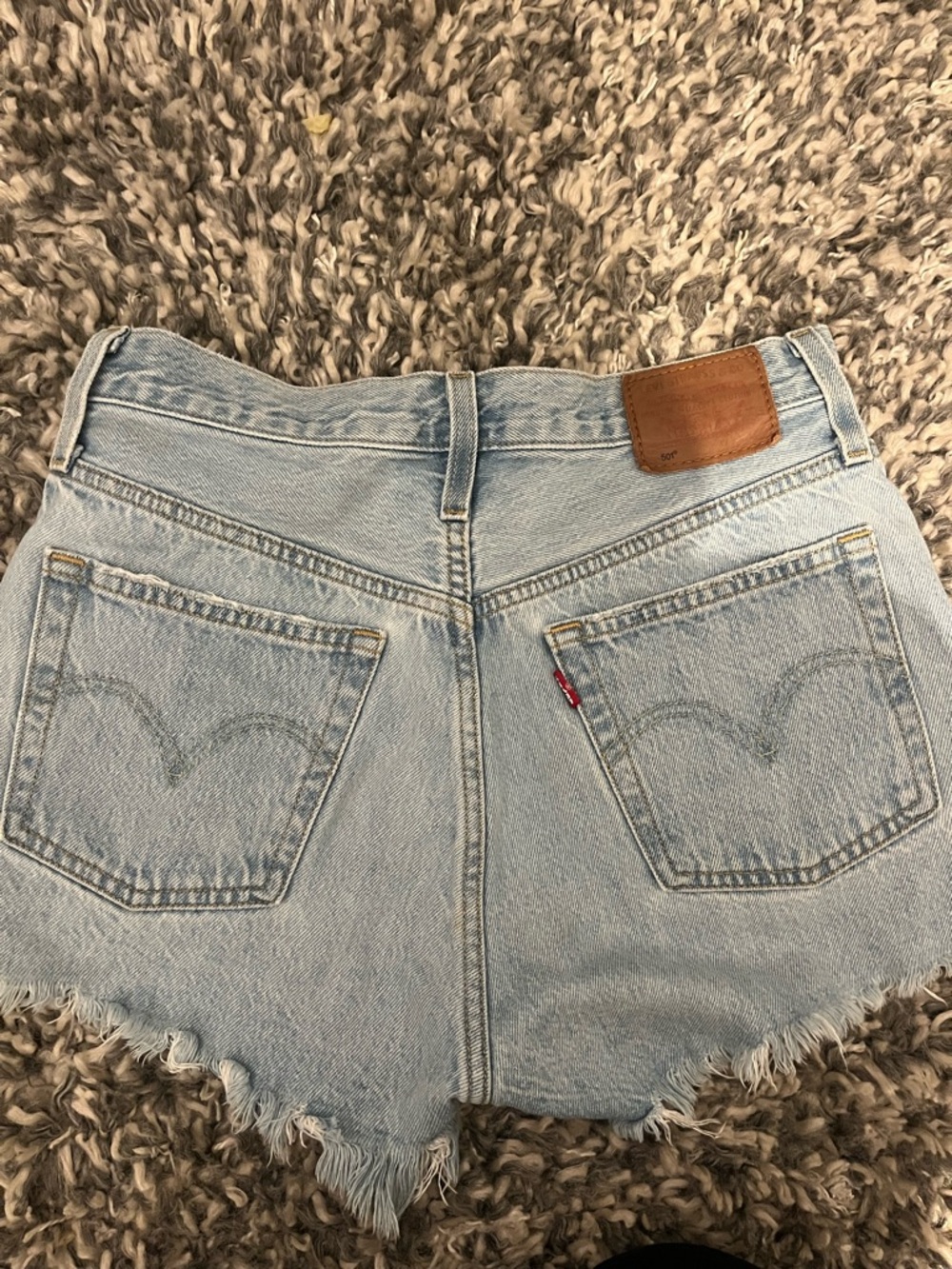 Levi's Light Wash Denim Cutoff Shorts with Frayed Hem